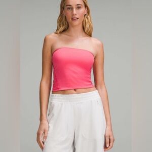 Lululemon Wundermost Ultra-Soft Nulu Tube Top Glaze Pink 8 M
